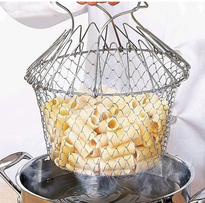 Deep frier/steaming/boiling chef basket